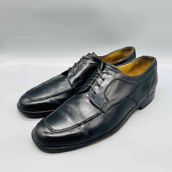 Cole Haan Shoes Mens 10 Black Leather Derby Oxford Lace Up Vtg Made Italy main image 10